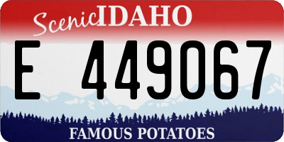 ID license plate E449067