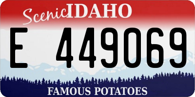 ID license plate E449069