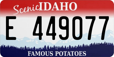 ID license plate E449077