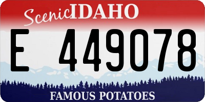 ID license plate E449078