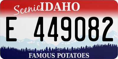 ID license plate E449082