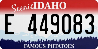 ID license plate E449083