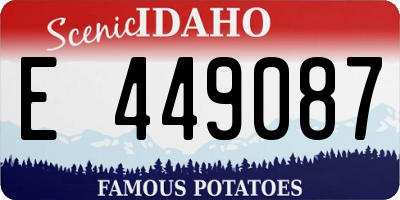 ID license plate E449087