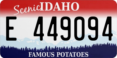 ID license plate E449094