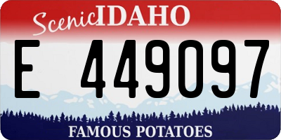 ID license plate E449097