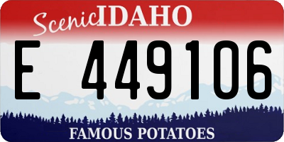 ID license plate E449106