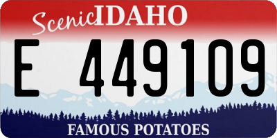 ID license plate E449109