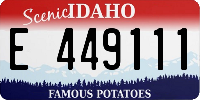 ID license plate E449111