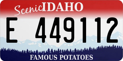 ID license plate E449112