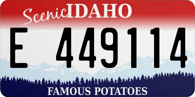 ID license plate E449114