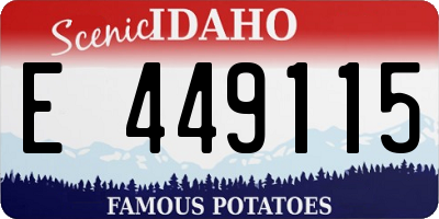 ID license plate E449115