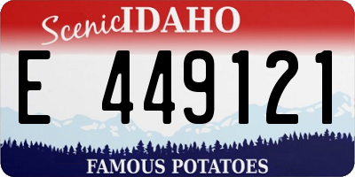 ID license plate E449121