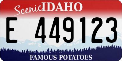 ID license plate E449123