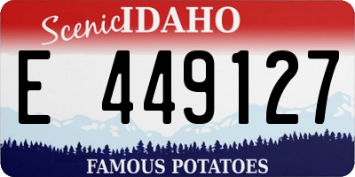 ID license plate E449127