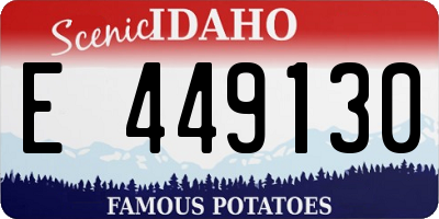 ID license plate E449130