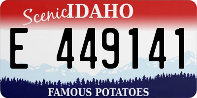 ID license plate E449141