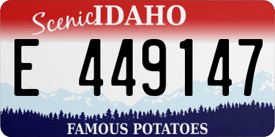 ID license plate E449147