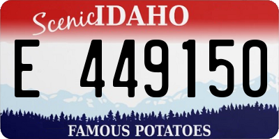 ID license plate E449150
