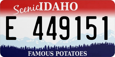 ID license plate E449151