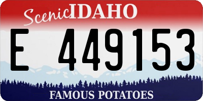 ID license plate E449153