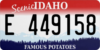 ID license plate E449158