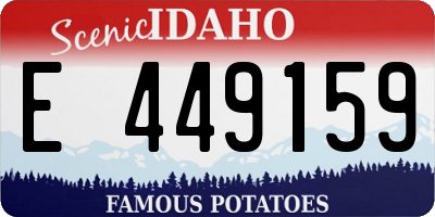ID license plate E449159