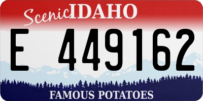 ID license plate E449162