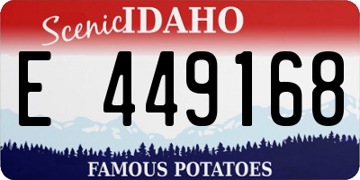 ID license plate E449168