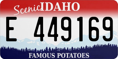 ID license plate E449169