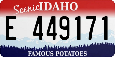 ID license plate E449171