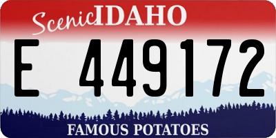 ID license plate E449172