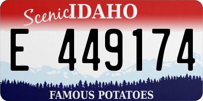 ID license plate E449174