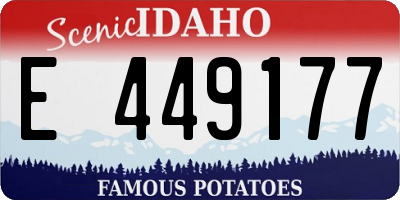 ID license plate E449177