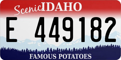 ID license plate E449182