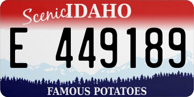 ID license plate E449189