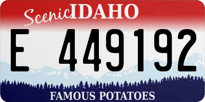 ID license plate E449192