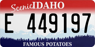 ID license plate E449197