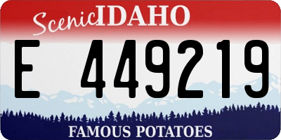 ID license plate E449219