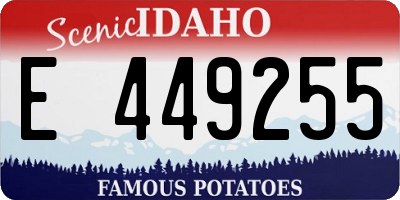 ID license plate E449255