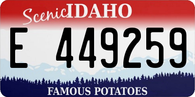 ID license plate E449259