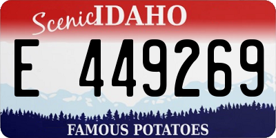 ID license plate E449269