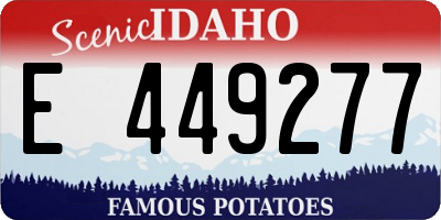 ID license plate E449277