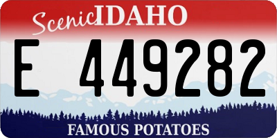 ID license plate E449282