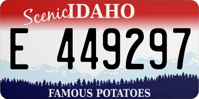 ID license plate E449297