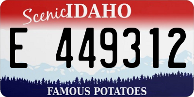 ID license plate E449312