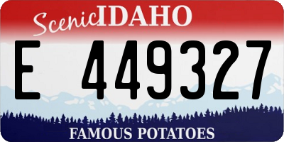 ID license plate E449327