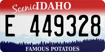 ID license plate E449328