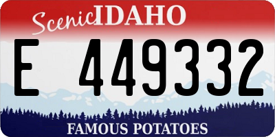 ID license plate E449332