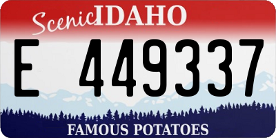 ID license plate E449337