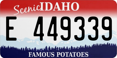 ID license plate E449339